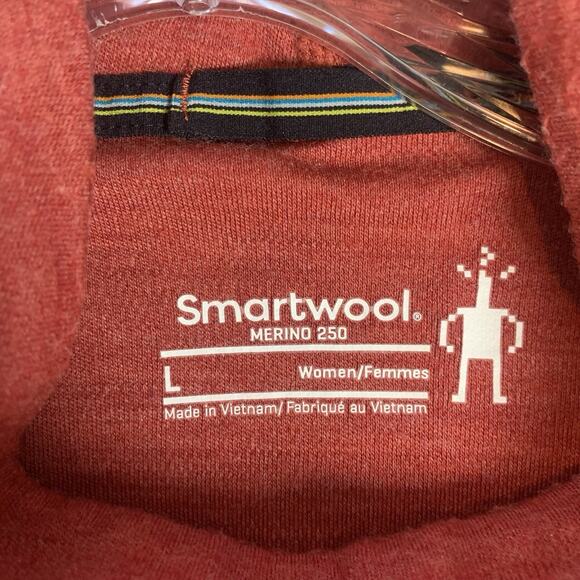 Smartwool Sweater Womens Large Merino 250 Tunic Wool Cowl Neck Red Pockets L - Picture 4 of 10